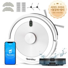 Teendow 2in1 고성능 LDS센서 물걸레 로봇청소기 전용앱연동+매핑기능+제한 구역 설정